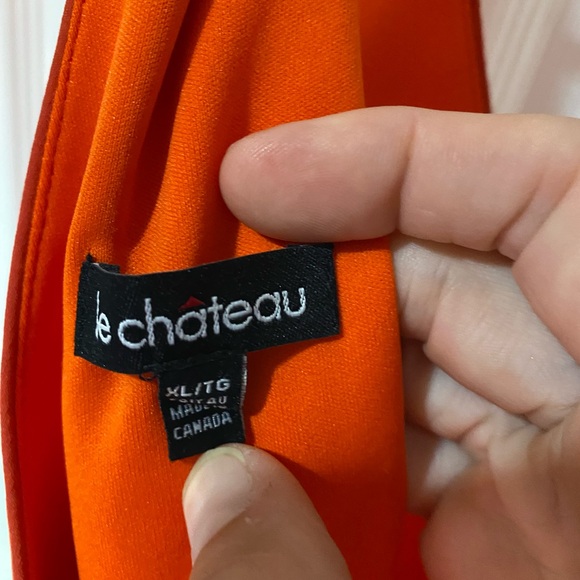 Le chateau orange dress size xl. Worn once - Picture 3 of 5